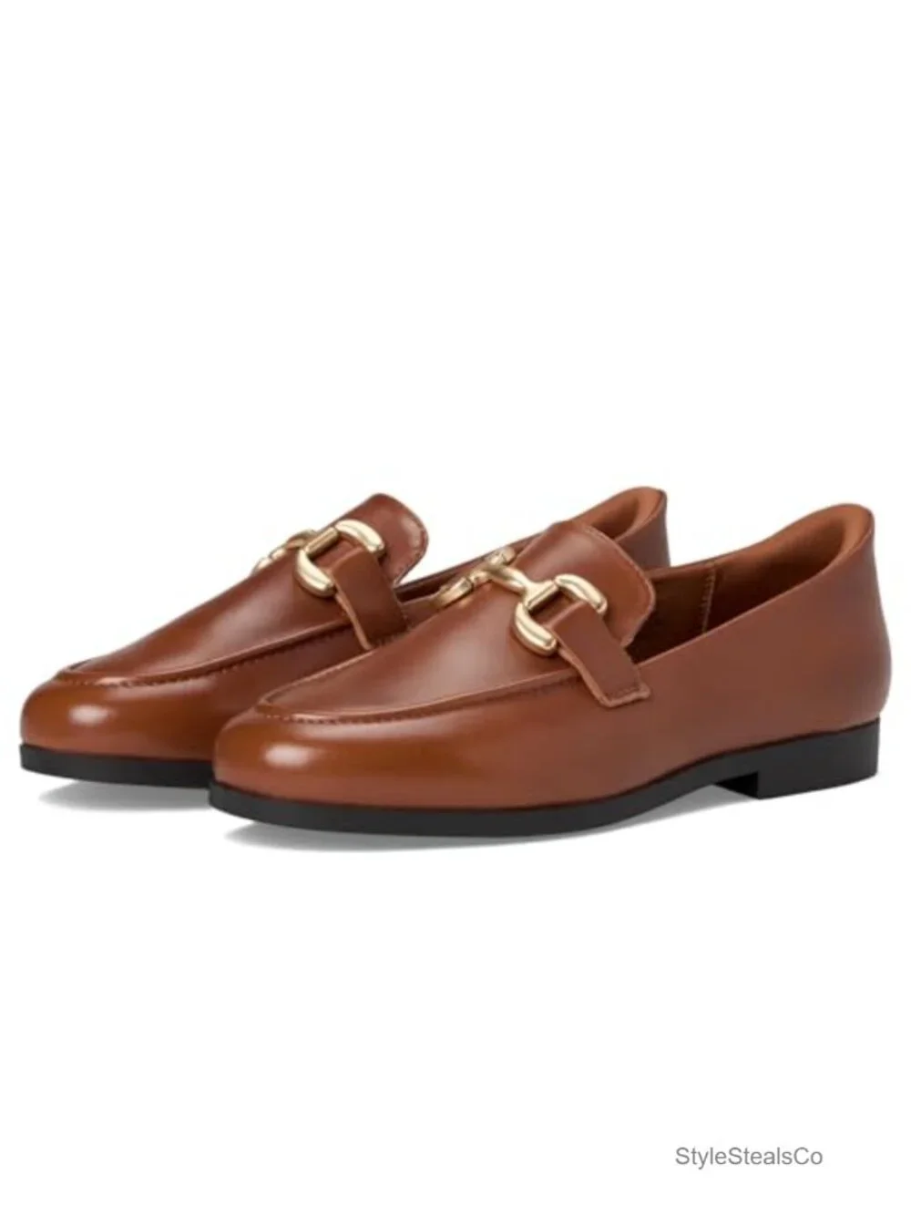 Leather Hands-Free Slip-On Loafers Moc Toe with Cushioned Insole
